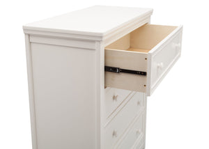 Delta Children White Ambiance (108) Lindsey 4 Drawer Chest, Detail View, a4a 7