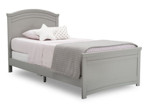 Delta Children Grey (026) Lindsey Twin Bed, Angled View, a2a 3