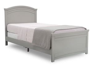 Delta Children Grey (026) Lindsey Twin Bed, Angled View, a3a 4