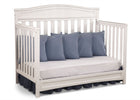 Delta Children White (100) Essington 4-in-1 Crib angled conversion to daybed a5a  5-Essington 4-in-1 Crib