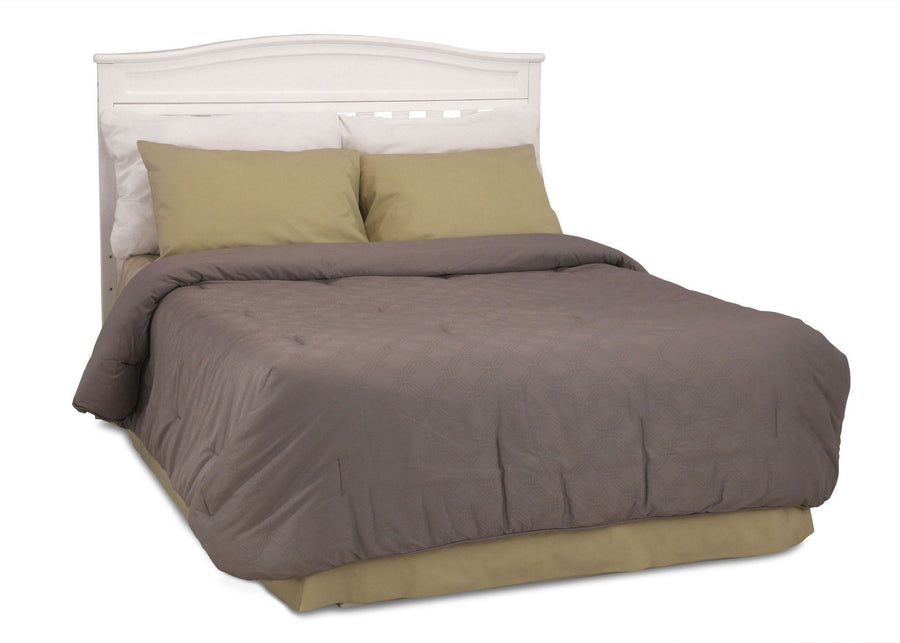 Delta Children White (100) Essington 4-in-1 Crib angled conversion to full size bed a5a  6-Essington 4-in-1 Crib