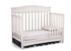Delta Children White (100) Essington 4-in-1 Crib angled conversion to toddler bed a4a  4-Essington 4-in-1 Crib