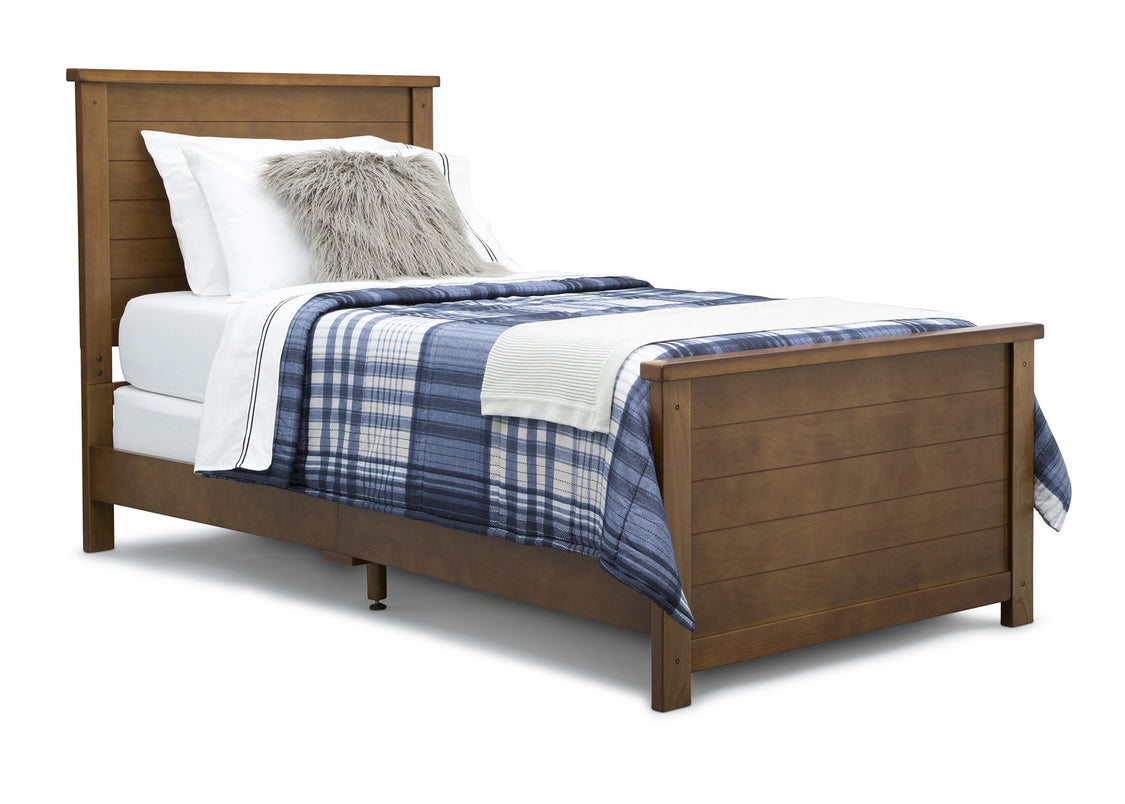 Delta Children Weathered Chestnut (223) Meadowbrook 3-Piece Twin Room-in-a-Box, Room View b2b