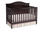 Delta Children Dark Chocolate (207) Maverick 4-in-1 Crib, angled view, a2a 1-Maverick 4-in-1 Crib