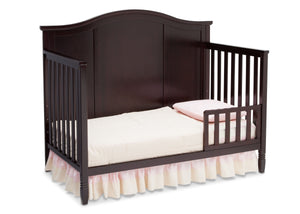 Delta Children Dark Chocolate (207) Maverick 4-in-1 Crib, angled conversion to toddler bed, a4a 3