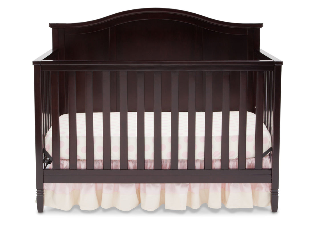 Delta Children Dark Chocolate (207) Maverick 4-in-1 Crib, front view, a3a