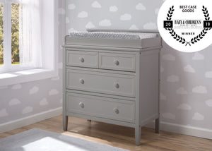 Delta Children Epic Signature 3 Drawer Dresser with Changing Top, Right View Grey (026) a0a 8