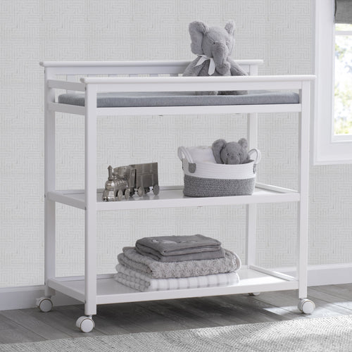 Delta Children Bianca White (130) Liberty Changing Table Hangout