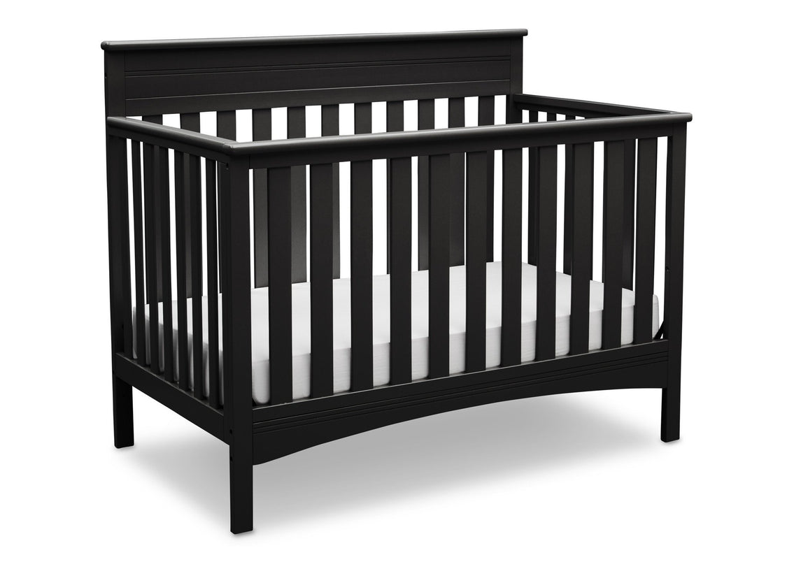 Delta Children Black (001) Fabio 4-in-1 Crib, Right View a2a
