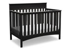 Delta Children Black (001) Fabio 4-in-1 Crib, Right View a2a 2-Fabio 4-in-1 Crib