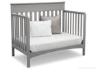 Delta Children Grey (026) Fabio 4-in-1 Crib Side View, Day Bed Conversion c5c 9-Fabio 4-in-1 Crib