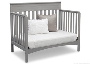 Delta Children Grey (026) Fabio 4-in-1 Crib Side View, Day Bed Conversion c5c 12