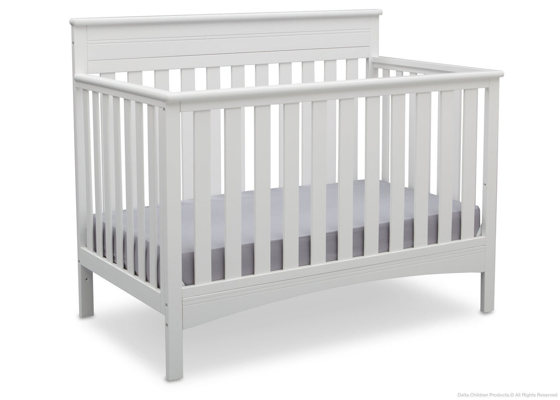 Delta Children Bianca (130) Fabio 4-in-1 Crib Side View, Crib Bed Conversion b3b