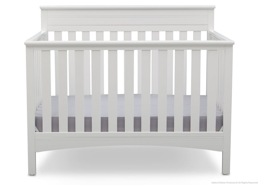 Delta Children Bianca (130) Fabio 4-in-1 Crib Front View, Crib Bed Conversion b2b 13-Fabio 4-in-1 Crib