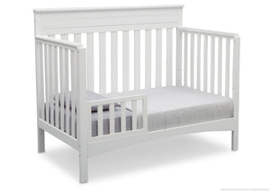 Delta Children Bianca (130) Fabio 4-in-1 Crib Side View, Toddler Bed Conversion with Toddler Guardrail b4b 18