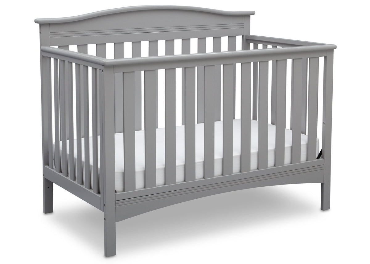 Delta Children Grey (026) Bakerton 4-in-1 Crib Side View a2a