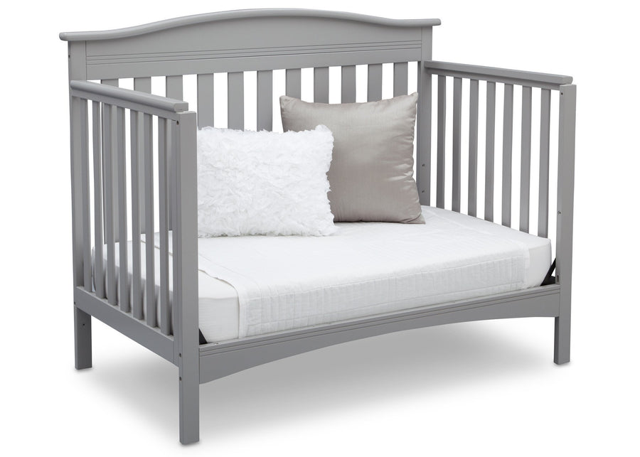 Delta Children Grey (026) Bakerton 4-in-1 Crib Daybed Conversion Side View a5a 4-Bakerton 4-in-1 Crib
