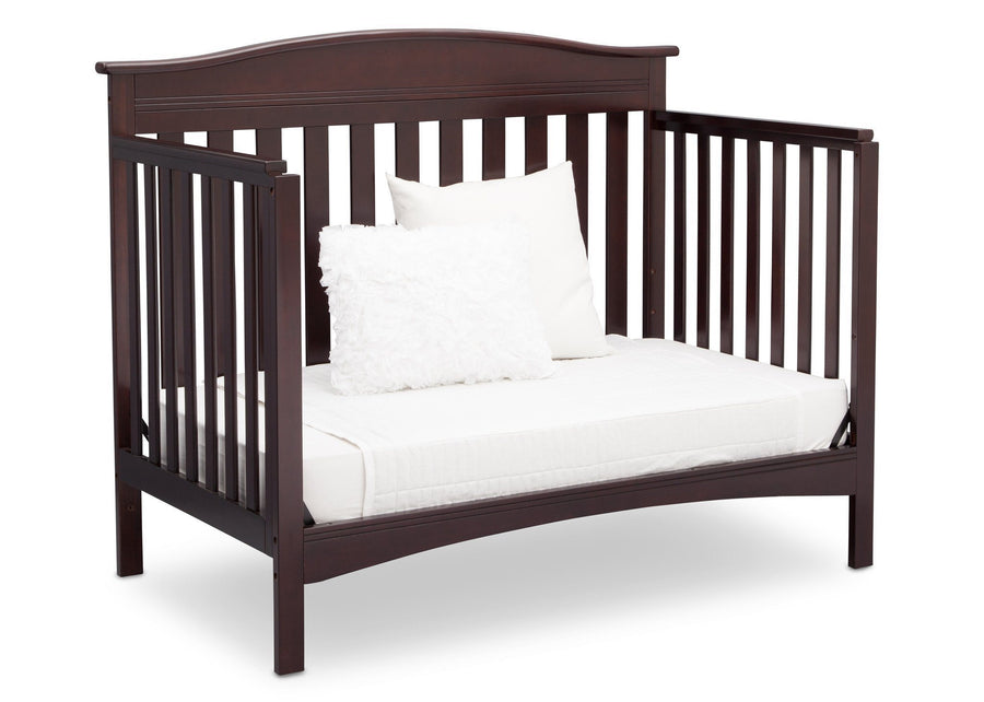 Delta Children Dark Chocolate (207) Bakerton 4-in-1 Crib DayBed Conversion Side View c5c 14-Bakerton 4-in-1 Crib