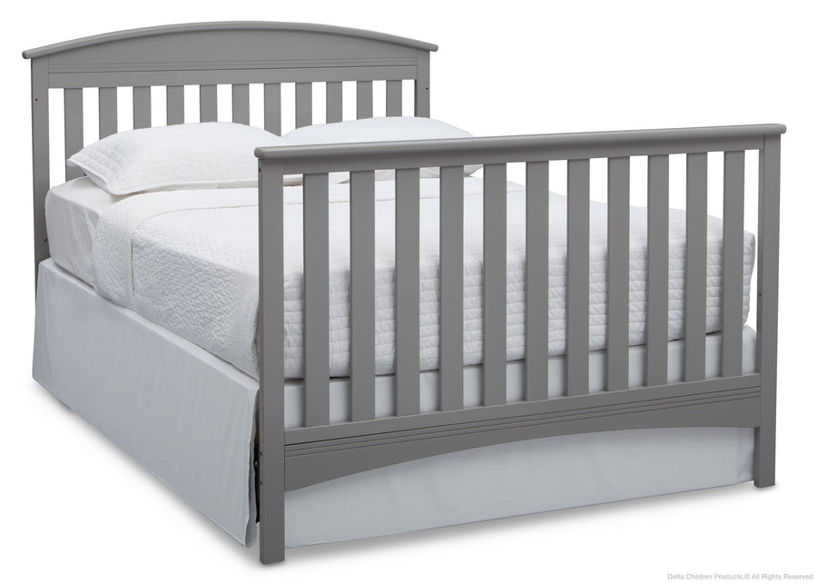 Delta Children Grey (026) Abby 4-in-1 Crib Full Bed Conversion with Footboard a5a 5-Abby 4-in-1 Convertible Crib
