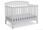 Delta Children Bianca  White (130) Abby 4-in-1 Crib Side View b3b 8-Abby 4-in-1 Convertible Crib
