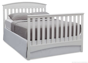 Delta Children Bianca White (130) Abby 4-in-1 Crib Full Bed Conversion with Footboard b5b 7