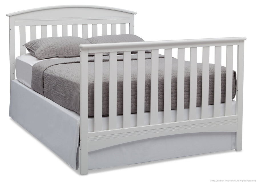 Delta Children Bianca White (130) Abby 4-in-1 Crib Full Bed Conversion with Footboard b5b 12-Abby 4-in-1 Convertible Crib