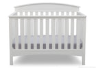 DCB: Delta Children Bianca White (130) Abby 4-in-1 Crib Front View b2b 10-Abby 4-in-1 Convertible Crib