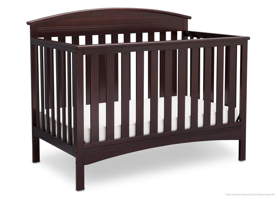 Delta Children Dark Chocolate (207) Abby 4-in-1 Crib Side View c3c 14-Abby 4-in-1 Convertible Crib