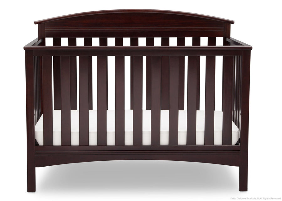Delta Children Dark Chocolate (207) Abby 4-in-1 Crib Front View c2c 18-Abby 4-in-1 Convertible Crib