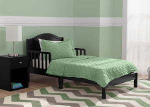 Delta Children Baker Toddler Bed, Black (001), Right View, d1d 12