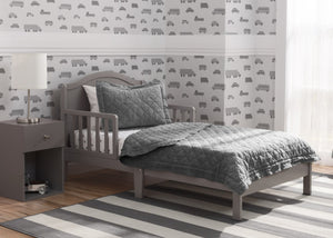 Delta Children Baker Toddler Bed, Grey (026), Room View, a1a 15
