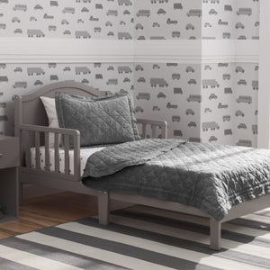 Delta Children Baker Toddler Bed, Grey (026), Room View, a1a 3