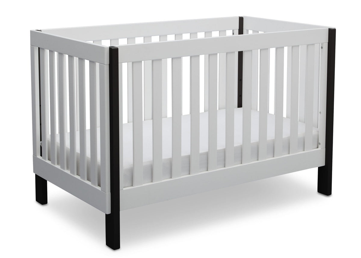 Delta Children Bianca with Ebony (149) Bellevue 3-in-1 Crib, Angled Crib View a4a