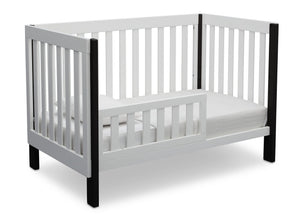 Delta Children Bianca with Ebony (149) Bellevue 3-in-1 Crib, Toddler Bed Angled View a5a 4