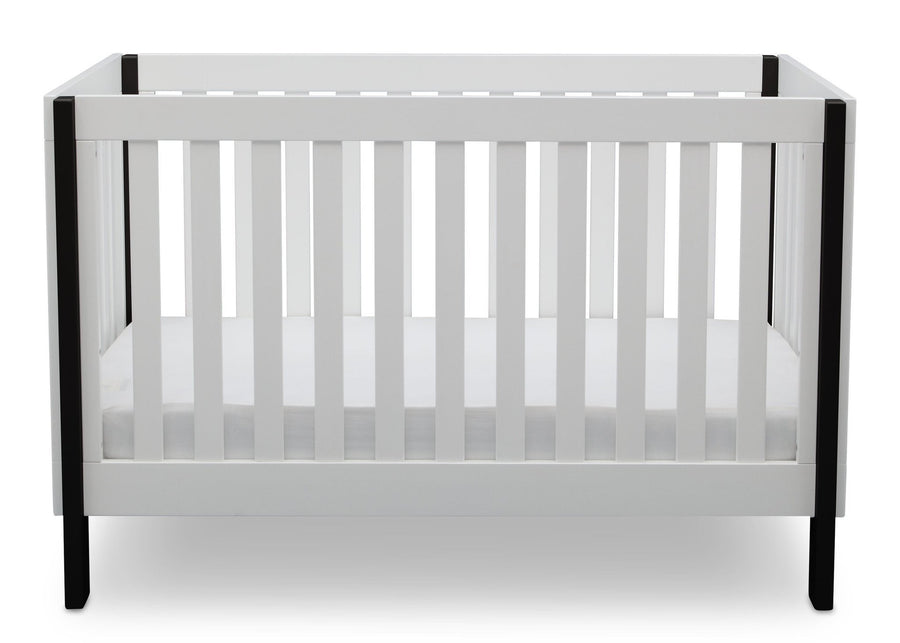 Delta Children Bianca with Ebony (149) Bellevue 3-in-1 Crib, Front Crib View a3a 2-Bellevue 3-in-1 Crib