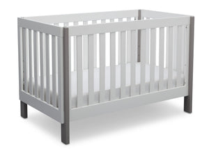 Delta Children Bianca with Grey (166) Bellevue 3-in-1 Crib, Angled Crib View b4b 1