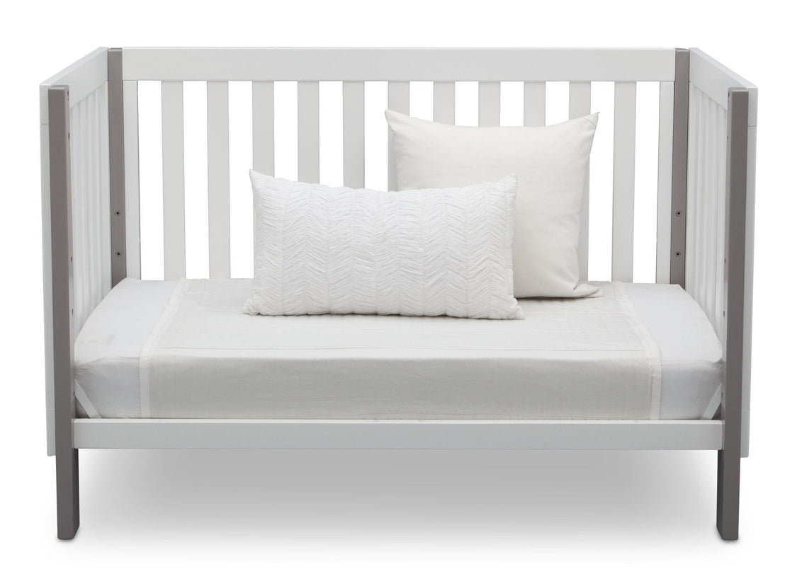 Delta Children Bianca with Grey (166) Bellevue 3-in-1 Crib, Daybed Front View 