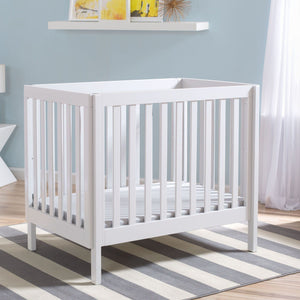 Delta Children White (130) Bennington Elite Mini Crib with Mattress, Room View, a1a 10-Bennington Elite Mini Crib with Mattress
