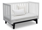 Delta Children Bianca White with Ebony (149) Aster 3-in-1 Crib, Daybed Conversion a7a 7-Aster 3-in-1 Convertible Crib