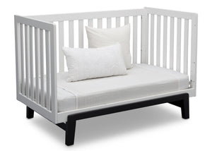Delta Children Bianca White with Ebony (149) Aster 3-in-1 Crib, Daybed Conversion a7a 6