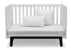 Delta Children Bianca White with Ebony (149) Aster 3-in-1 Crib, Daybed Conversion 8-Aster 3-in-1 Convertible Crib