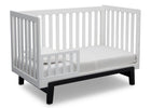 Delta Children Bianca White with Ebony (149) Aster 3-in-1 Crib, Toddler Bed Conversion a5a 5-Aster 3-in-1 Convertible Crib