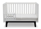 Delta Children Bianca White with Ebony (149) Aster 3-in-1 Crib, Toddler Bed Conversion  6-Aster 3-in-1 Convertible Crib