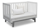 Delta Children Bianca White with Grey (166) Aster 3-in-1 Crib, Daybed Conversion b8b 13-Aster 3-in-1 Convertible Crib