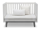 Delta Children Bianca White with Grey (166) Aster 3-in-1 Crib, Daybed Conversion  14-Aster 3-in-1 Convertible Crib