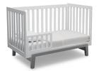Delta Children Bianca White with Grey (166) Aster 3-in-1 Crib, Toddler Bed Conversion b6b 11-Aster 3-in-1 Convertible Crib