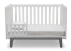 Delta Children Bianca White with Grey (166) Aster 3-in-1 Crib, Toddler Bed Conversion 12-Aster 3-in-1 Convertible Crib