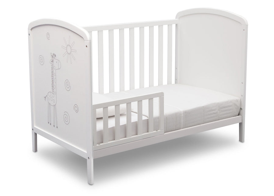 Delta Children, Bianca With Animal Motif (1303), Modbaby 3-in-1 Crib, angled toddler bed conversion, a5a 4-Modbaby 3-in-1 Crib