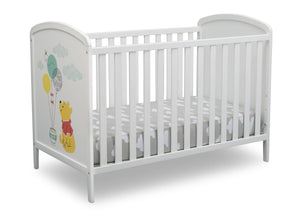 Delta Children Bianca White with Pooh (1301) Disney Winnie The Pooh 3-in-1 Convertible Baby Crib by Delta Children, Right Crib View a3a 3
