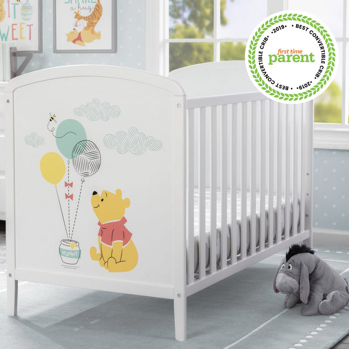 Disney-Winnie-The-Pooh-3-in-1-Convertible-Crib Bianca White With Pooh1301 2-Disney Winnie The Pooh 3-in-1 Convertible Crib
